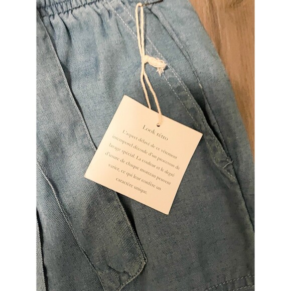 Cynthia Rowley pants Women’s XS Blue 100% Lyocell Ankle Pants Elastic Waist NWT - Picture 3 of 11